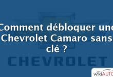 Comment débloquer une Chevrolet Camaro sans clé ?