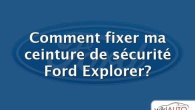 Comment fixer ma ceinture de sécurité Ford Explorer?