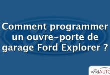 Comment programmer un ouvre-porte de garage Ford Explorer ?