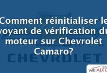 Comment réinitialiser le voyant de vérification du moteur sur Chevrolet Camaro?