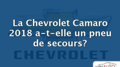 La Chevrolet Camaro 2018 a-t-elle un pneu de secours?